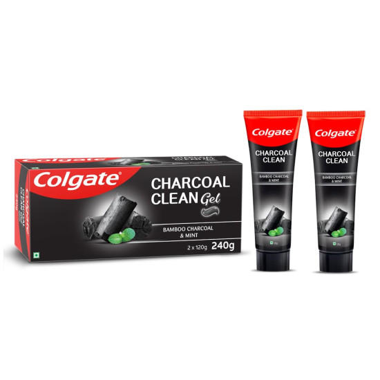Colgate Visible White O2 Toothbrush & Charcoal Clean Toothpaste - Revolutionary Whitening & Deep Cleaning