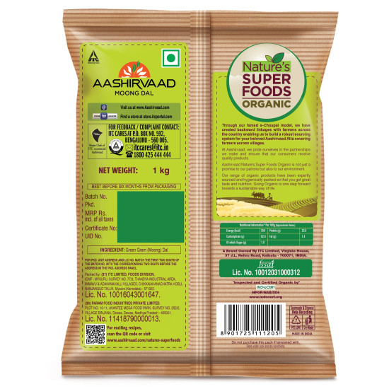 Aashirvaad Organic Moong Dal Split & Nature's Superfoods Gluten Free Flour - Premium Nutrition
