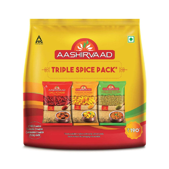Aashirvaad Organic Moong Dal Split & Spices Combo Pack - Authentic Taste