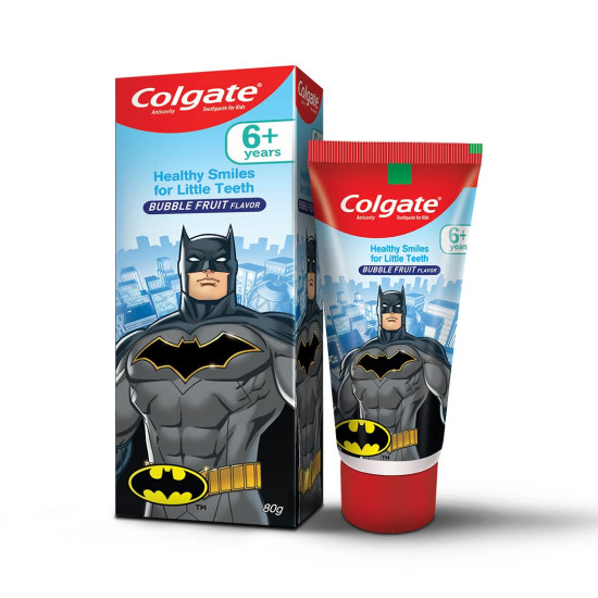 Colgate Batman Anticavity Toothpaste & Colgate ZigZag Manual Toothbrush - Complete Oral Care