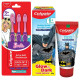 Colgate Kids Barbie Toothbrush & Batman Toothpaste - Extra Soft & Anticavity Protection