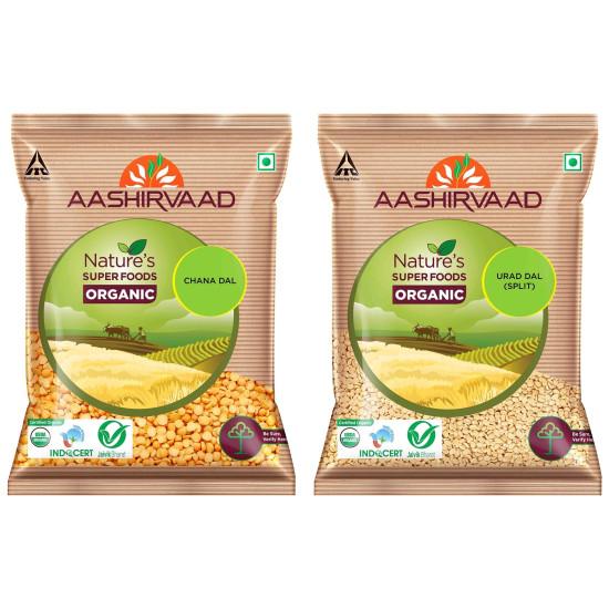 Aashirvaad Organic Urad Dal Split & Chana Dal - Quality and Nutrition