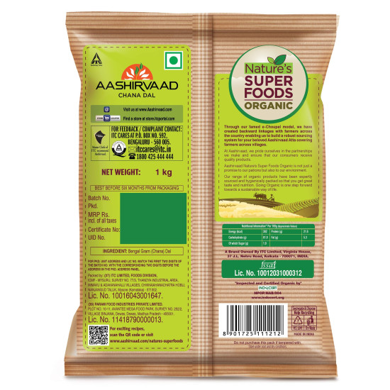 Aashirvaad Organic Urad Dal Split & Chana Dal - Quality and Nutrition