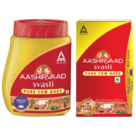 Aashirvaad Svasti Pure Cow Ghee - Desi Ghee with Rich Aroma
