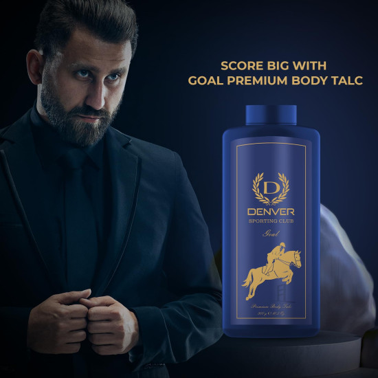 DENVER Goal Talc - 300GM | Scented Talcum Powder for Men