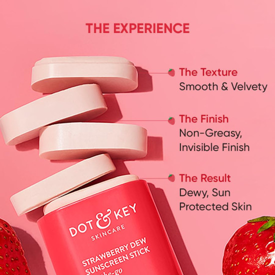 DOT & KEY Strawberry Dew SPF 50 Sunscreen Stick - Broad Spectrum Protection