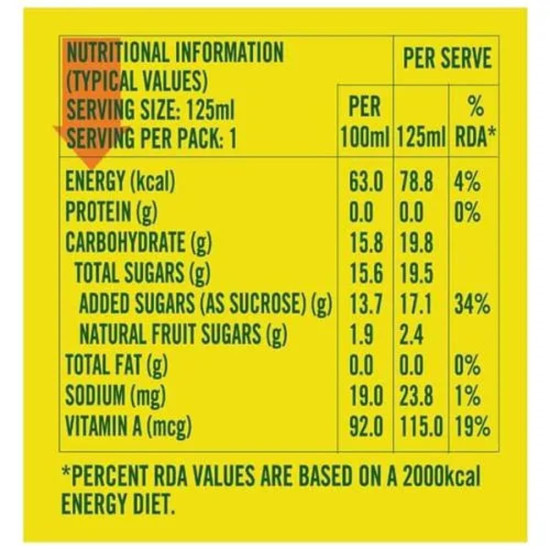 Frooti Tetra 125ml - Refreshing Mango Drink