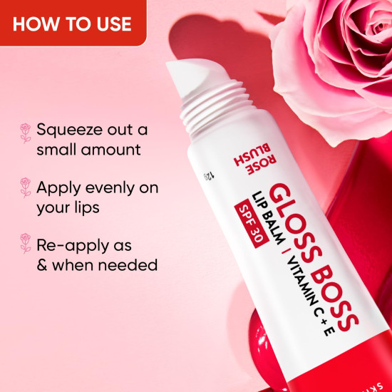 DOT & KEY Rose Blush Tinted Lip Balm - Lightweight & Non-Sticky with SPF 30
