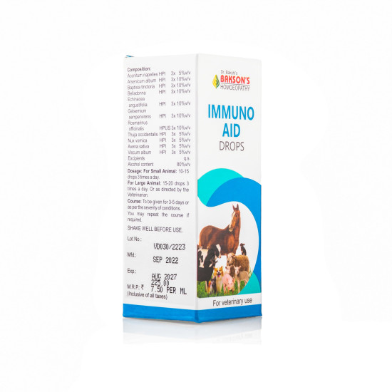 Bakson Veterinary Immuno Aid Drops 30 ML - Immune System Support for Pets