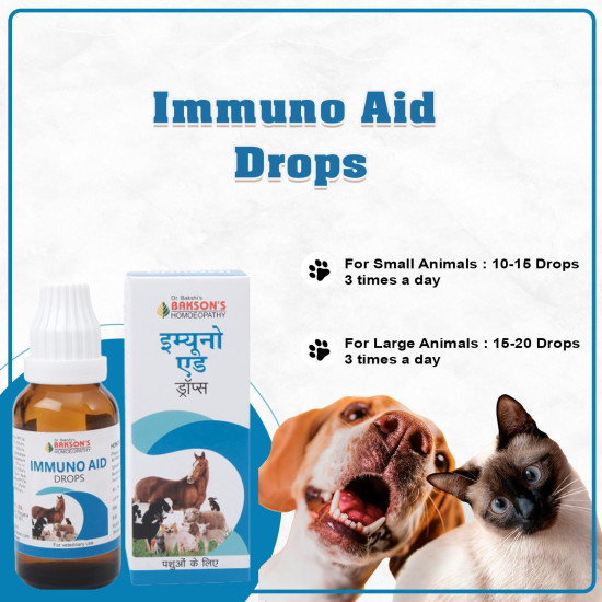 Bakson Veterinary Immuno Aid Drops 30 ML - Immune System Support for Pets
