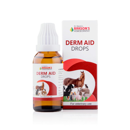 Bakson Veterinary Derm Aid Drops - Effective Skin Relief for Pets