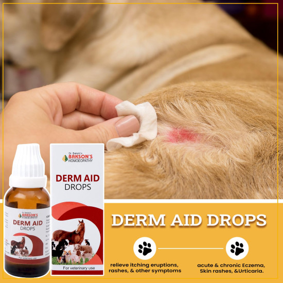 Bakson Veterinary Derm Aid Drops - Effective Skin Relief for Pets