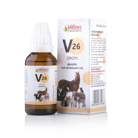 Bakson Veterinary V-26 Injury Drops - Effective Animal Care