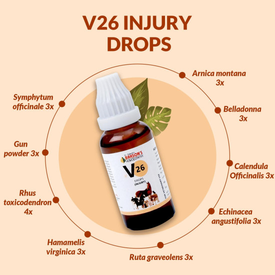 Bakson Veterinary V-26 Injury Drops - Effective Animal Care