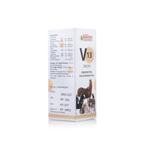Bakson Veterinary V-13 Prostatitis Drops - Effective Pet Care Solution