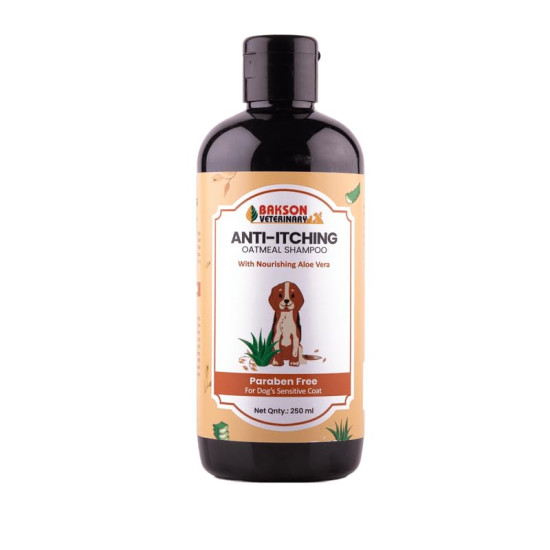 Bakson Veterinary Anti Itching Oatmeal Shampoo - Soothes Itchy Skin