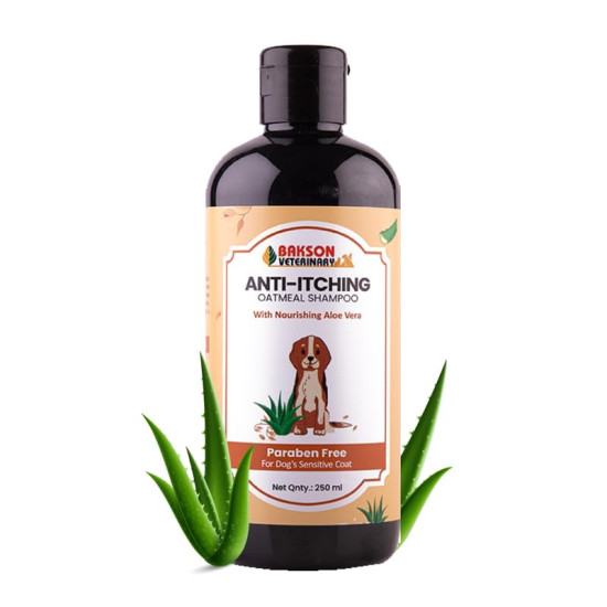 Bakson Veterinary Anti Itching Oatmeal Shampoo - Soothes Itchy Skin
