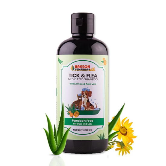 Bakson Veterinary Tick & Flea Shampoo - Effective Tick & Flea Removal