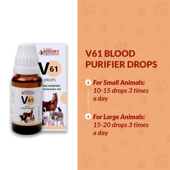 Bakson Veterinary V61 Blood Purified Drops - Effective Blood Purification