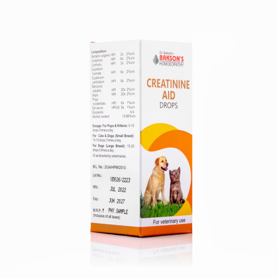 Bakson Veterinary Creatinine Aid Drops - Optimal Pet Health Solution