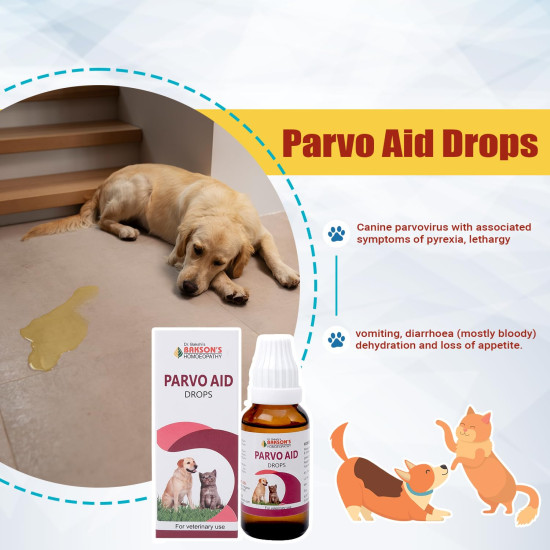 Bakson Veterinary Parvo Aid Drops - Effective Pet Care Solution