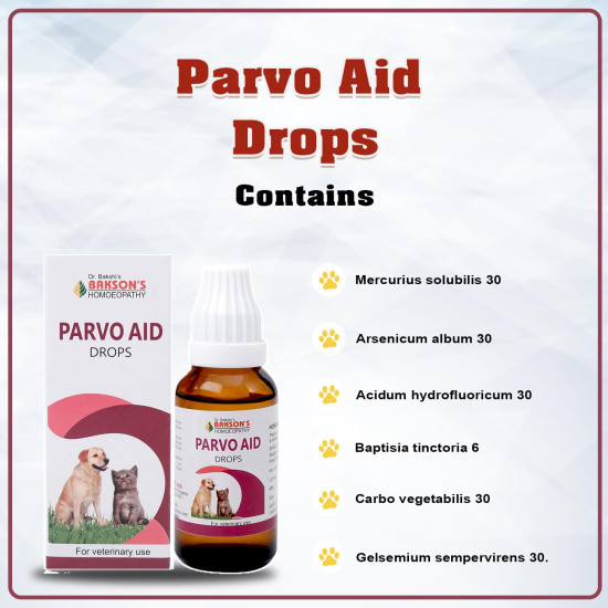 Bakson Veterinary Parvo Aid Drops - Effective Pet Care Solution