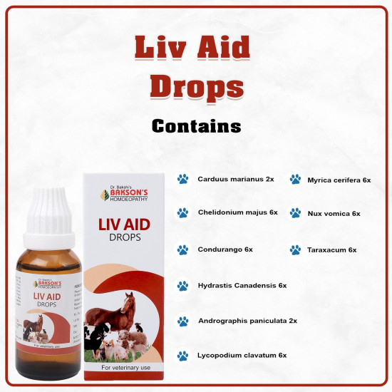 Bakson Veterinary Liv Aid Drops 30 ML - Enhance Liver Health