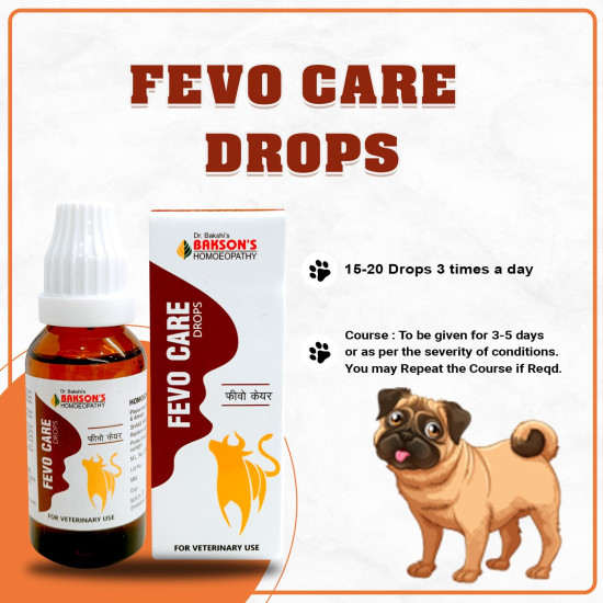 Bakson Veterinary Fevo Care Drops - Effective Fever Relief for Pets