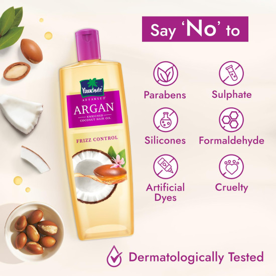 Parachute Advansed Argan-enriched Coconut Hair Oil - Control Frizz & Boost Shine