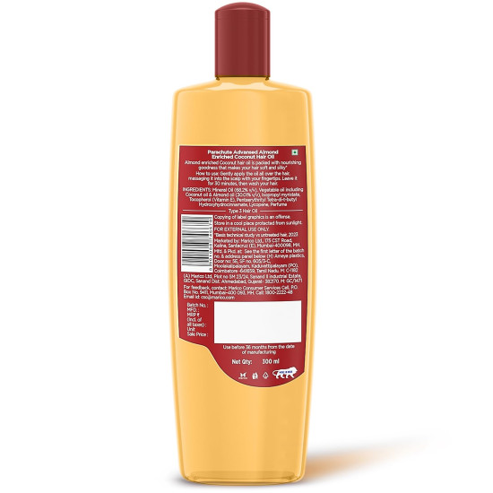 Parachute Advansed Almond-enriched Coconut Hair Oil - Soft & Silky Hair