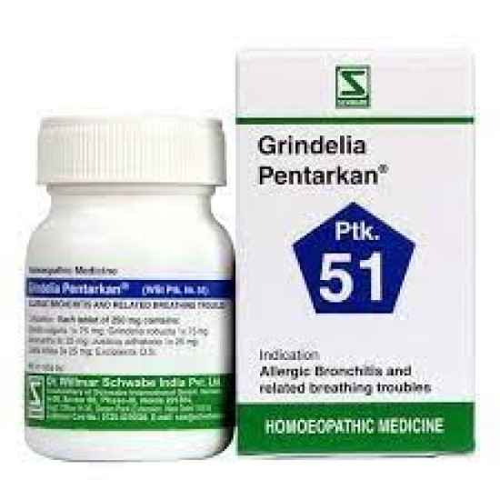 Dr. Willmar Schwabe India Grindelia Pentarkan Tab (Ptk51) - Homeopathic Remedy