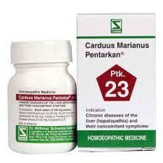 Dr. Willmar Schwabe India Carduus Marianus Pentarkan Tab (Ptk23) - Natural Liver Health Remedy
