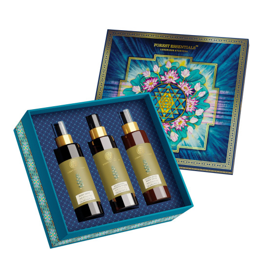 Forest Essentials Restorative Ritual Gift Box Oudh & Green Tea - Luxury Body Care Set