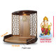 Chants® Bappa Wooden Pooja Mandir - With LED Spot Light