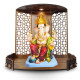 Chants® Bappa Wooden Pooja Mandir - With LED Spot Light