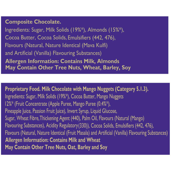 Cadbury Dairy Milk Tangy Mango & Nutty Kulfi Madbury - Limited Edition Chocolates Cadbury Dairy Milk Tangy Mango & Nutty Kulfi Madbury - Limited Edition Chocolates
