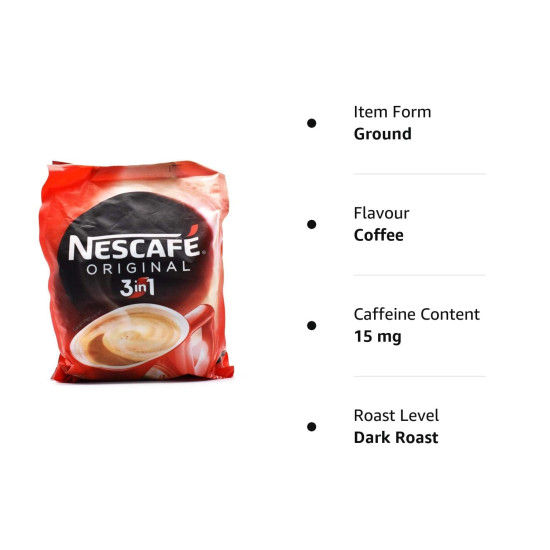 3 In 1 Original Soluble Ground Coffee Beverage - Rich & Creamy Flavor