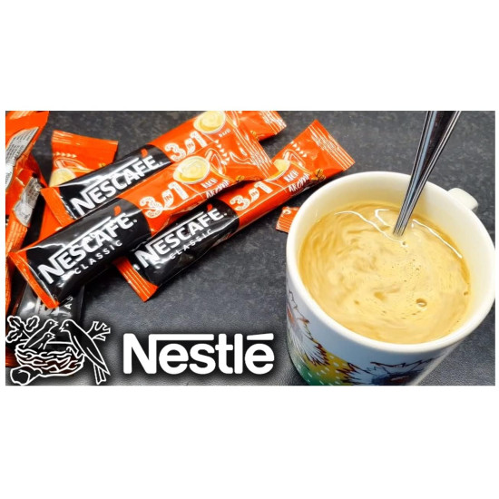 Nescafe 3 in 1 Original Soluble Ground Coffee - Rich & Creamy Convenience