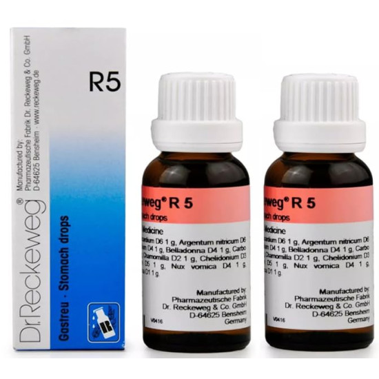 Dr. Reckeweg R5 Stomach and Digestion Drop - Herbal Digestive Solution