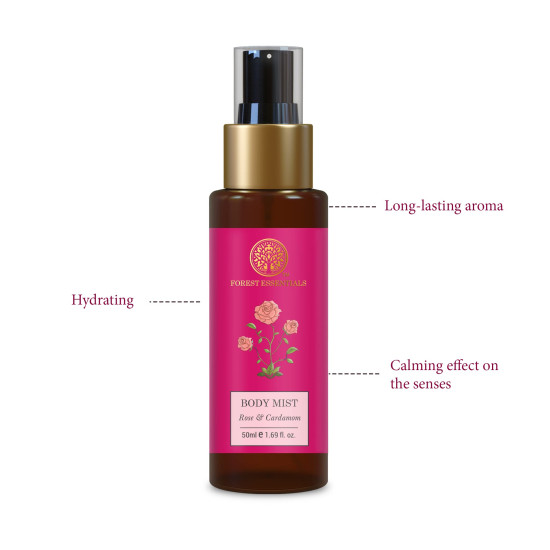 Forest Essentials Travel Size Body Mist Combo - Luxurious Floral & Oriental Fragrance