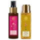 Forest Essentials Travel Size Facial Tonic Mist & Cleanser Combo - Pure Rosewater & Kashmiri Saffron