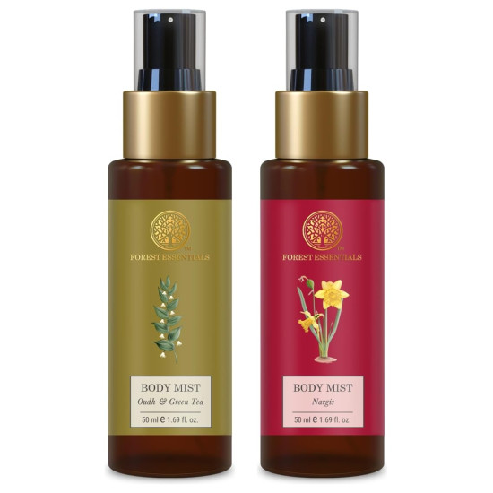 Forest Essentials Travel Size Body Mist Combo - Refreshing & Organic
