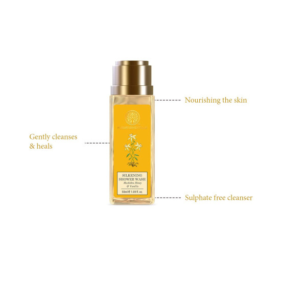 Forest Essentials Silkening Shower Wash Combo - Honey & Vanilla | Luxurious & Natural