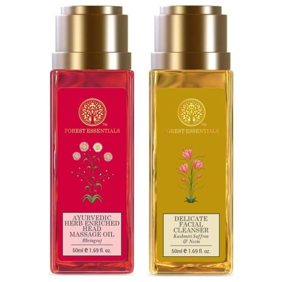 Forest Essentials Travel Size Ayurvedic Herb Enriched Combo - Nourishing Hair & Skin