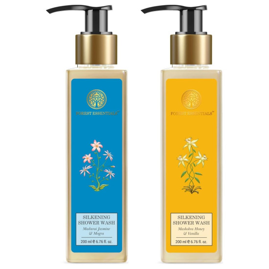 Forest Essentials Silkening Shower Wash Combo - Luxurious Cleansing