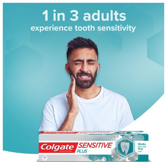 Colgate Sensitive Plus Toothpaste & Kids Toothbrush Combo - Sensitivity Relief & Oral Care