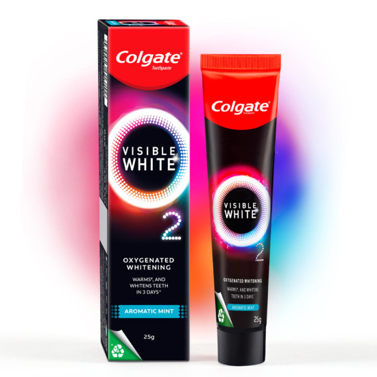 Colgate Visible White O2 Manual Toothbrush & Toothpaste Combo - Revolutionary Whitening