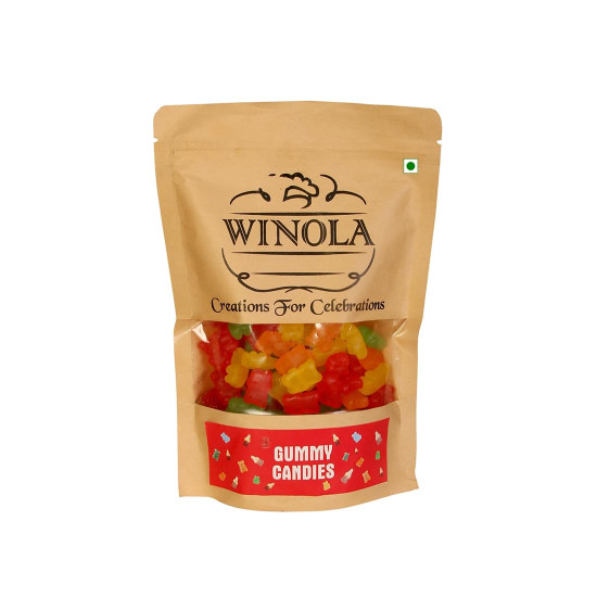 Winola Gummy Mixed Fruit Candies - 100% Veg & Gelatin Free Delight