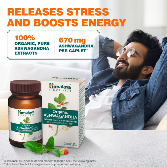 Himalaya Organic Ashwagandha 670mg - Stress Relief & Wellness