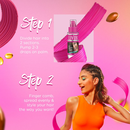 Livon Serum for Frizz-free, Smooth & Glossy Hair - Argan Oil & Vitamin E